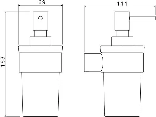 Дозатор для жидкого мыла Aquatek Лира чёрный/белый AQ4405MB