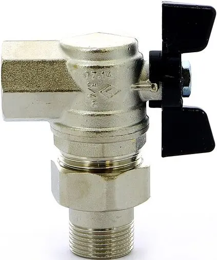 Кран шаровый с американкой угловой ¾&quot;в x ¾&quot;н Bugatti Oregon 05940005