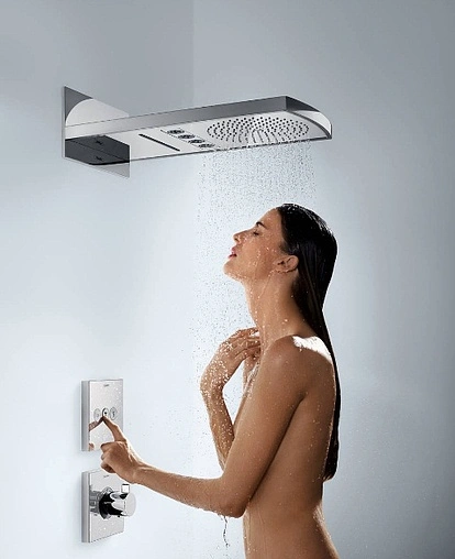 Вентиль переключающий на 3 потребителя Hansgrohe ShowerSelect шлифованная бронза 15764140