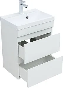 Тумба-умывальник подвесная Aquanet Нота New 50 белый глянец 00335416+00284237 Тумба-умывальник подвесная Aquanet Нота New 50 белый глянец 00335416+00284237, 4