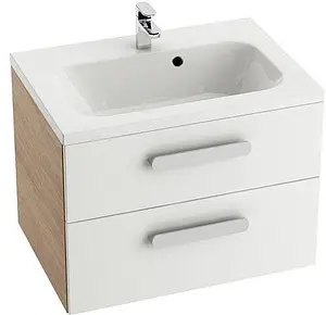 Тумба-умывальник подвесная Ravak Chrome II 70 белый/капучино X000000921+XJG01270000 Тумба-умывальник подвесная Ravak Chrome II 70 белый/капучино X000000921+XJG01270000, 1