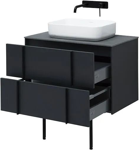 Тумба под умывальник подвесная Allen Brau Reality 80 антрацит 1.32005.AM