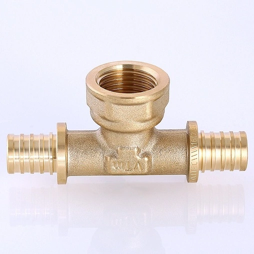 Тройник аксиальный переходной 16мм x ½&quot;в x 16мм Valtec VTm.432.G.160416