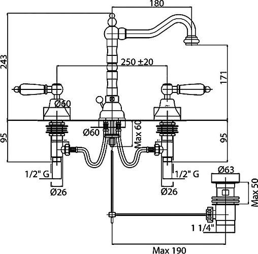 Смеситель для раковины Cezares First хром FIRST-BLS2-01-Bi