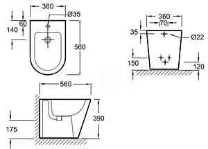 Биде напольное Jacob Delafon Rodin+ белый EBJ0002-00 Биде напольное Jacob Delafon Rodin+ белый EBJ0002-00, 2