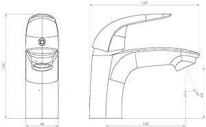 Смеситель для раковины Damixa Eclipse хром 310210001, 2