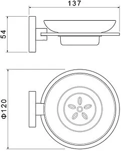 Мыльница Aquatek Оберон хром AQ4203CR Мыльница Aquatek Оберон хром AQ4203CR, 2