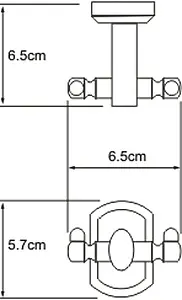 Крючок двойной Wasserkraft Oder хром K-3023D, 3