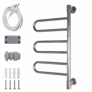 Полотенцесушитель электрический U-образный Energy U-G3K полированная сталь, 2