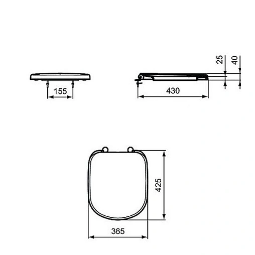 Крышка-сиденье для унитаза Ideal Standard Tempo белый T679201