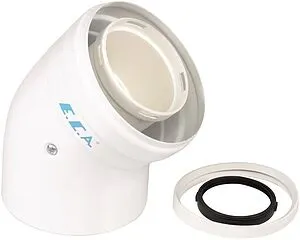 Колено для дымохода Ø 60/100мм ∠ 45° (PP) для конденсационных котлов E.C.A. 7006902784, 1