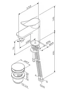 Смеситель для раковины Am.Pm X-Joy хром F85A82100 Смеситель для раковины Am.Pm X-Joy хром F85A82100, 2