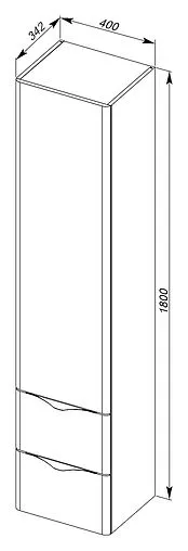Шкаф-пенал Aquanet Орлеан 40 R белый 00183079