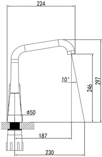 Смеситель для кухни SMARTsant Онли хром SM313501AA