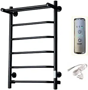 Полотенцесушитель электрический лесенка Тругор Пэк сп 6 П 80х50 черный матовый ВГП Полотенцесушитель электрический лесенка Тругор Пэк сп 6 П 80х50 черный матовый ВГП, 3