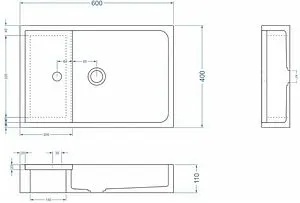 Раковина Uperwood UPD Piter графит 291020214 Раковина Uperwood UPD Piter графит 291020214, 2