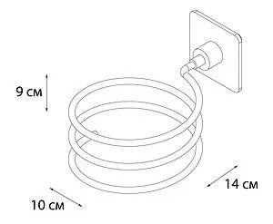 Держатель для фена Fixsen Square хром FX-93119 Держатель для фена Fixsen Square хром FX-93119, 3