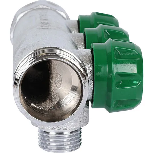 Коллектор регулирующий проходной 3 отвода ¾&quot;в/н x ½&quot;н Stout SMB-6849-341203