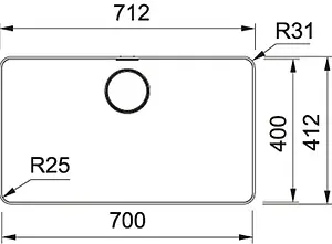 Мойка кухонная Franke Mythos MYX 210-70 нержавеющая сталь 127.0603.541 Мойка кухонная Franke Mythos MYX 210-70 нержавеющая сталь 127.0603.541, 2