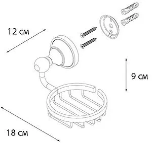 Мыльница Fixsen Bogema хром/белый с рисунком FX-78509 Мыльница Fixsen Bogema хром/белый с рисунком FX-78509, 2