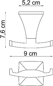 Крючок двойной Wasserkraft Wern хром 2523D, 4