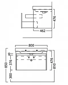 Тумба-умывальник напольная Kerama Marazzi Buongiorno 80 европейский белый BGN.80.2\WHT.UK+BG.wb.80 Тумба-умывальник напольная Kerama Marazzi Buongiorno 80 европейский белый BGN.80.2\WHT.UK+BG.wb.80, 2