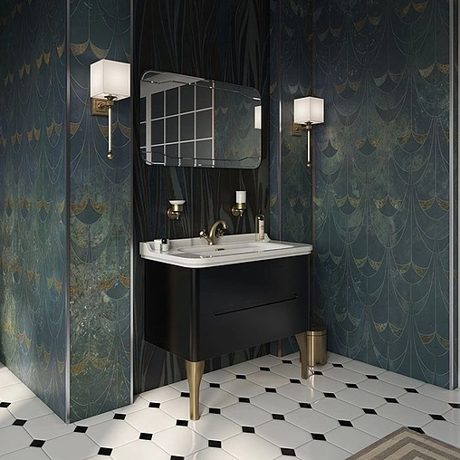 Раковина Kerasan Waldorf 100 белый 4142K1bi/cr*3