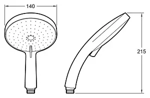 Лейка ручного душа Jacob Delafon Citrus хром E12978-CP Лейка ручного душа Jacob Delafon Citrus хром E12978-CP, 2