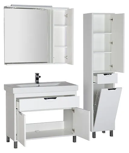 Шкаф-зеркало Aquanet Гретта 100 R белый 00179208