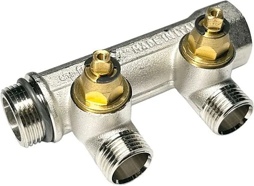 Коллектор регулирующий проходной 2 отвода ¾&quot;в/н x ½&quot;к Uni-fitt 410N3220