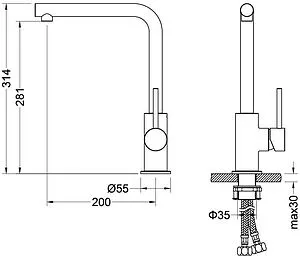 Смеситель для кухни Aquatek Европа хром AQ1380CR Смеситель для кухни Aquatek Европа хром AQ1380CR, 2