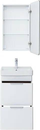 Тумба под умывальник напольная Aquanet Ирис new 50 белый глянец 00310151