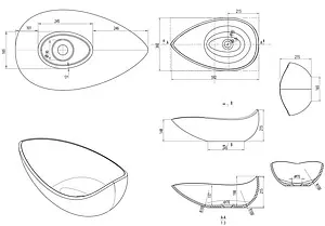 Раковина Aquanet Grace V20 60 белый 00198959, 2