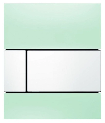 Клавиша смыва для писсуара TECEsquare Urinal 9242803 кнопка/белый глянцевый, панель/стекло мятный зеленый