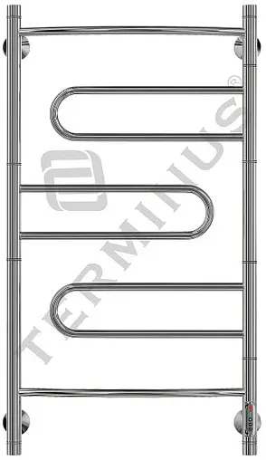 Полотенцесушитель электрический лесенка Terminus Твист П5 901х530 полированная сталь 4660059580227