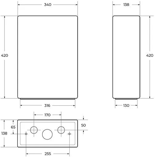 Бачок для унитаза Cezares Lux белый CZR-158-T Бачок для унитаза Cezares Lux белый CZR-158-T