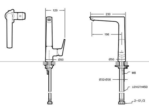 Смеситель для кухни Bravat Real хром F7121179CP-2-RUS