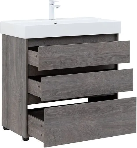 Тумба-умывальник напольная Aquanet Nova Lite 85 дуб рошелье 00302476+