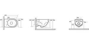 Унитаз подвесной безободковый Kerasan Aquatech белый 371401, 2