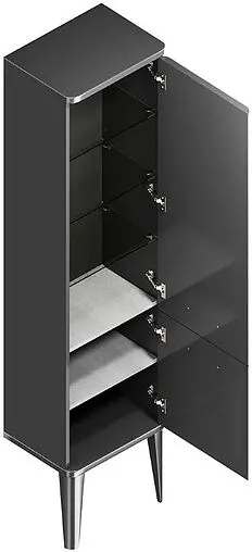 Шкаф-пенал Kerama Marazzi Pompei 43 чёрный глянц PO.N.150\BLK