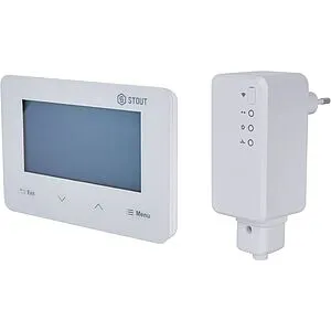 Беспроводной комнатный двухпозиционный регулятор котла Stout ST-293v2 белый STE-0101-029321, 4