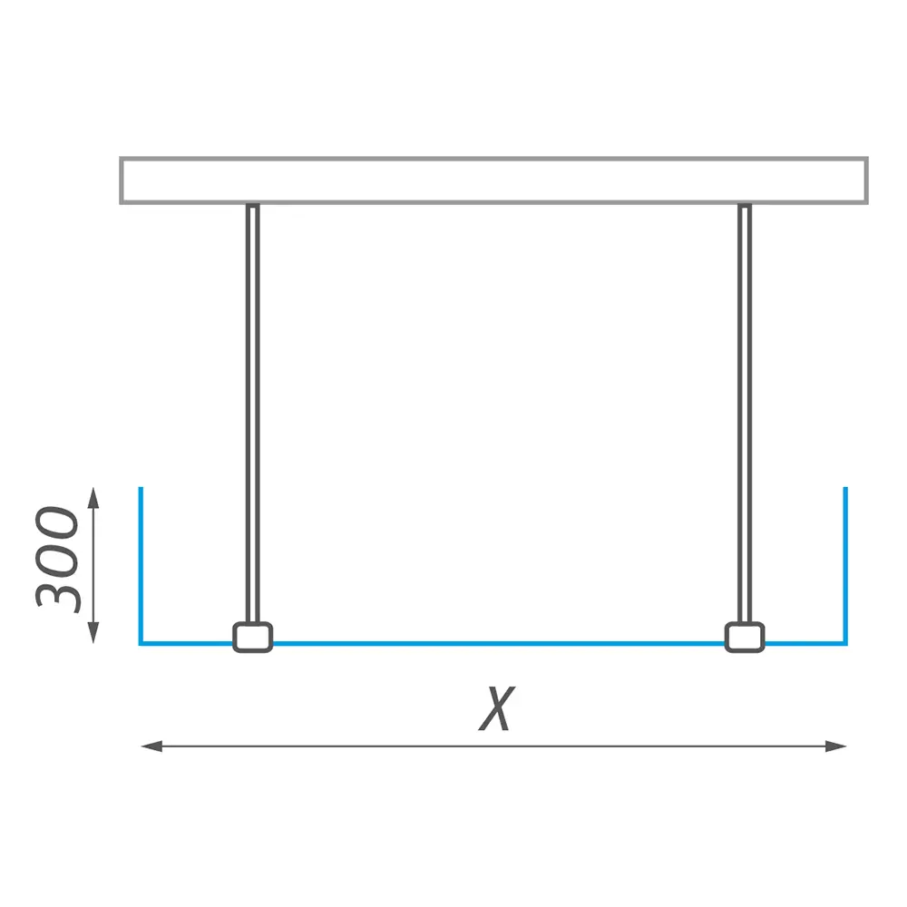 Душевое ограждение 1000мм прозрачное стекло Roltechnik Walk WALK A/1000 934-1000000-00-02, 4