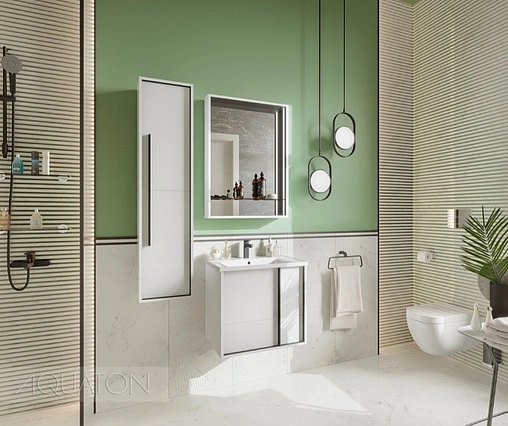 Тумба под умывальник подвесная Aquaton Ривьера 60 белый матовый 1A238801RVX20