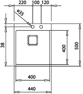 Мойка кухонная Teka ForLinea RS15 40.40 POLISHED нержавеющая сталь полированная 115000019 Мойка кухонная Teka ForLinea RS15 40.40 POLISHED нержавеющая сталь полированная 115000019, 2