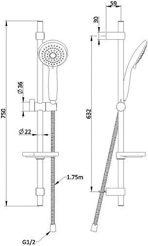 Душевая стойка Swedbe Calypso хром 5011