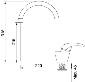 Смеситель для кухни Franke Platino графит 115.0029.589, 2
