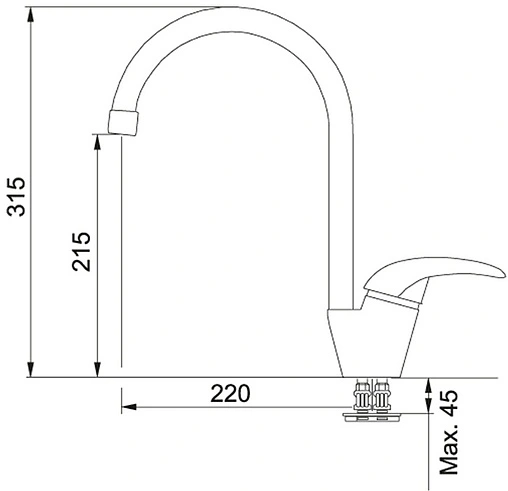 Смеситель для кухни Franke Platino графит 115.0029.589