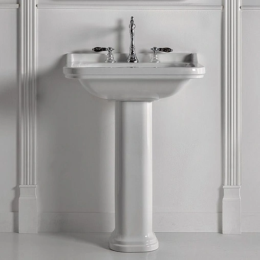 Раковина Kerasan Waldorf 80 белый 4141K1bi/cr*3 Раковина Kerasan Waldorf 80 белый 4141K1bi/cr*3