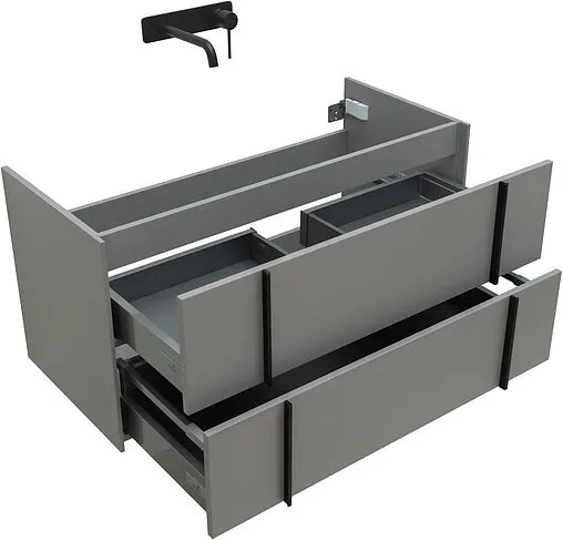 Тумба-умывальник подвесная Allen Brau Reality 100 платина 1.32007.PGM+