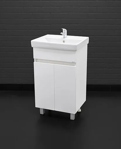 Тумба-умывальник напольная Айсберг Норма 50 белый DA1620T+4607152361544